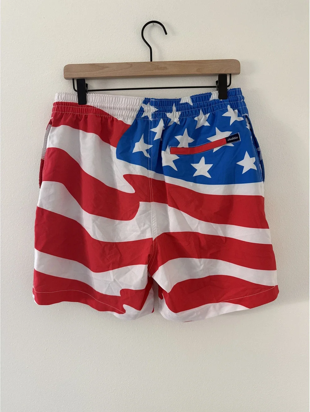Chubbies The Eagle Scouts Patriotic American Flag Classic Lined Swim Trunk Large